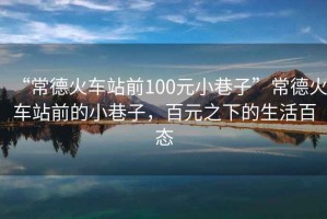 “常德火車(chē)站前100元小巷子”常德火車(chē)站前的小巷子，百元之下的生活百態(tài)