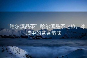 “哈爾濱品茶”哈爾濱品茶之旅，冰城中的茶香韻味