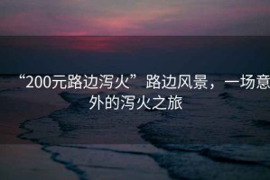 “200元路邊瀉火”路邊風(fēng)景，一場(chǎng)意外的瀉火之旅