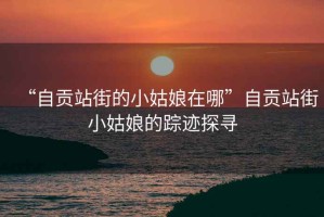 “自貢站街的小姑娘在哪”自貢站街小姑娘的蹤跡探尋