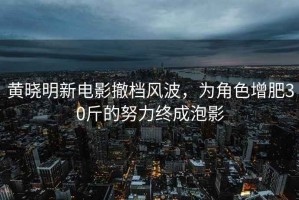 黃曉明新電影撤檔風(fēng)波，為角色增肥30斤的努力終成泡影