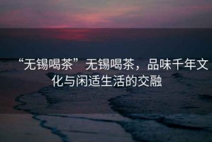 “無(wú)錫喝茶”無(wú)錫喝茶，品味千年文化與閑適生活的交融