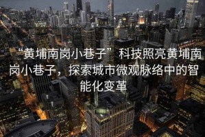 “黃埔南崗小巷子”科技照亮黃埔南崗小巷子，探索城市微觀(guān)脈絡(luò )中的智能化變革
