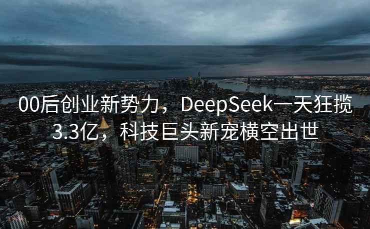 00后創(chuàng  )業(yè)新勢力，DeepSeek一天狂攬3.3億，科技巨頭新寵橫空出世