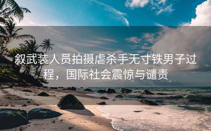 敘武裝人員拍攝虐殺手無(wú)寸鐵男子過(guò)程，國際社會(huì )震驚與譴責