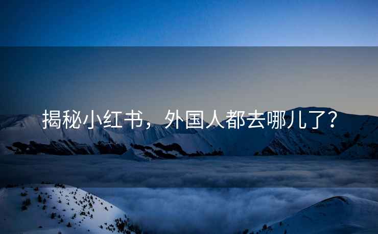 揭秘小紅書(shū)，外國人都去哪兒了？