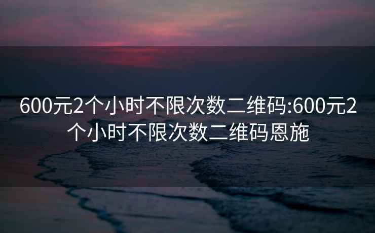 600元2個(gè)小時(shí)不限次數二維碼:600元2個(gè)小時(shí)不限次數二維碼恩施