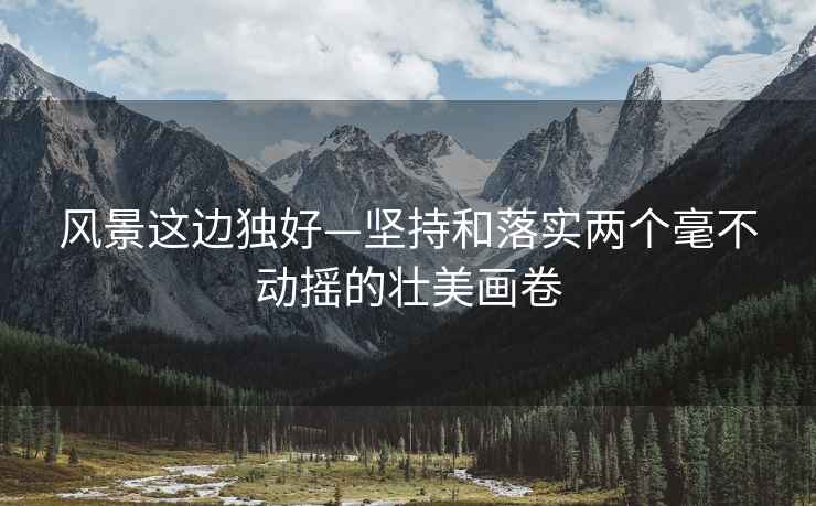 風(fēng)景這邊獨好—堅持和落實(shí)兩個(gè)毫不動(dòng)搖的壯美畫(huà)卷