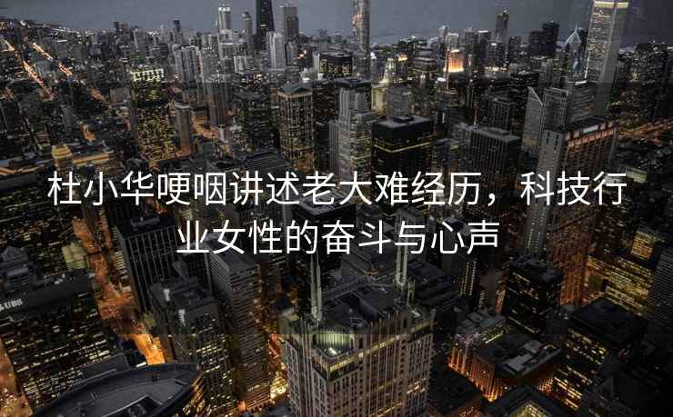 杜小華哽咽講述老大難經(jīng)歷，科技行業(yè)女性的奮斗與心聲