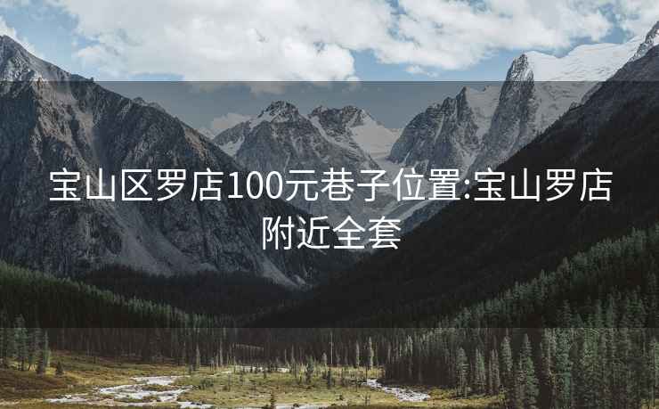 寶山區羅店100元巷子位置:寶山羅店附近全套
