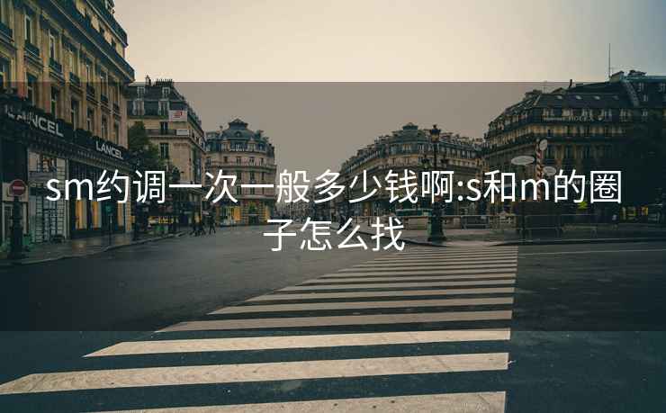 sm約調一次一般多少錢(qián)啊:s和m的圈子怎么找