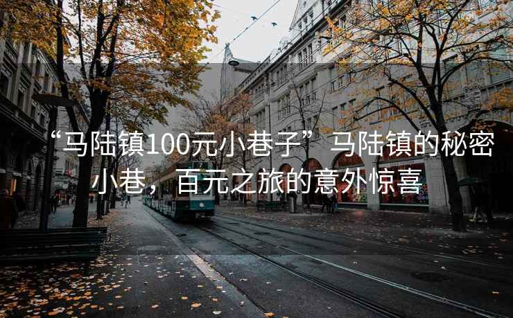 “馬陸鎮100元小巷子”馬陸鎮的秘密小巷，百元之旅的意外驚喜
