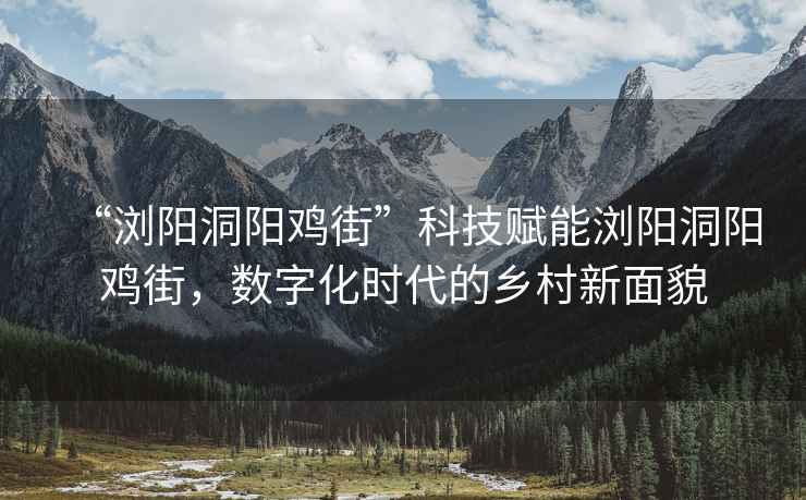 “瀏陽(yáng)洞陽(yáng)雞街”科技賦能瀏陽(yáng)洞陽(yáng)雞街，數字化時(shí)代的鄉村新面貌