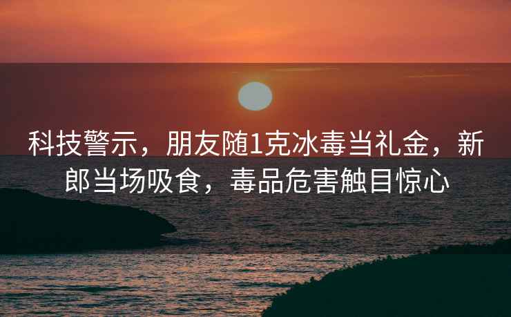科技警示，朋友隨1克冰毒當禮金，新郎當場(chǎng)吸食，毒品危害觸目驚心