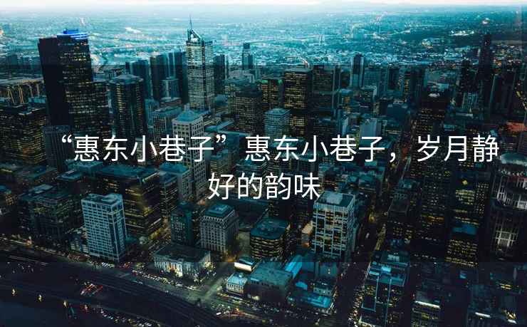 “惠東小巷子”惠東小巷子，歲月靜好的韻味