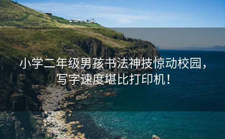 小學(xué)二年級男孩書(shū)法神技驚動(dòng)校園，寫(xiě)字速度堪比打印機！