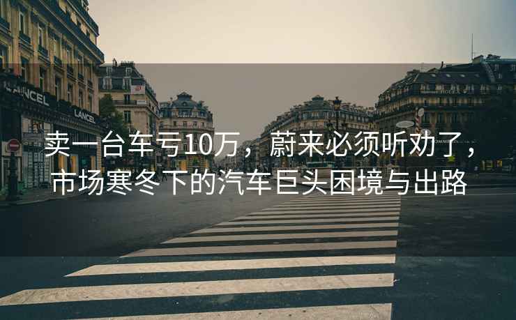 賣(mài)一臺車(chē)虧10萬(wàn)，蔚來(lái)必須聽(tīng)勸了，市場(chǎng)寒冬下的汽車(chē)巨頭困境與出路