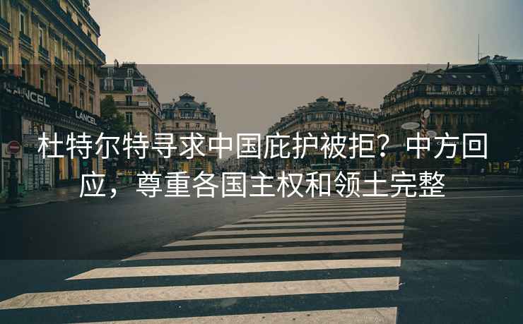 杜特爾特尋求中國庇護被拒？中方回應，尊重各國主權和領(lǐng)土完整