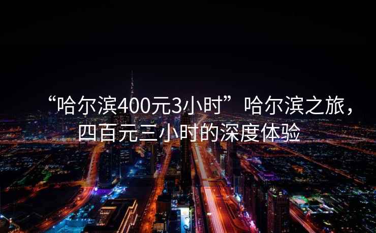 “哈爾濱400元3小時(shí)”哈爾濱之旅，四百元三小時(shí)的深度體驗
