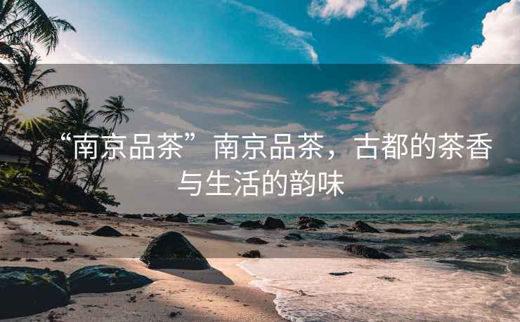“南京品茶”南京品茶，古都的茶香與生活的韻味