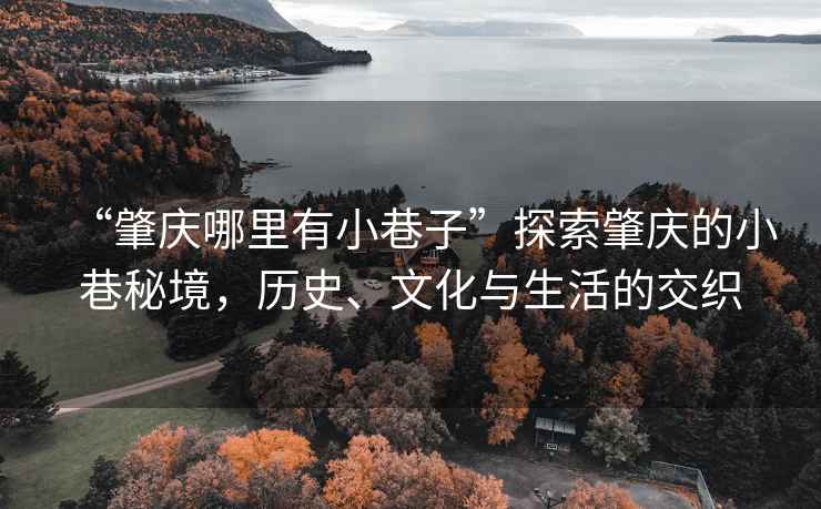 “肇慶哪里有小巷子”探索肇慶的小巷秘境，歷史、文化與生活的交織