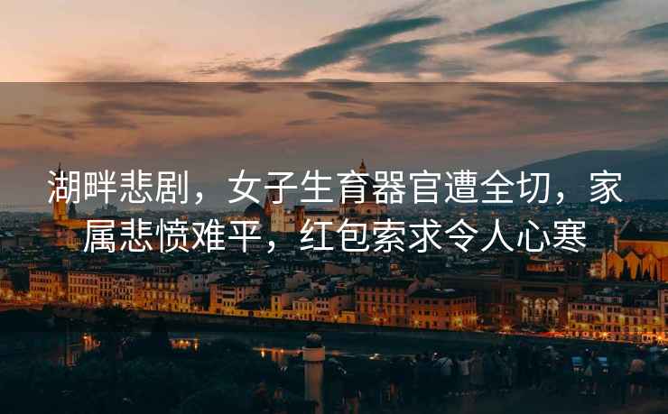 湖畔悲劇，女子生育器官遭全切，家屬悲憤難平，紅包索求令人心寒