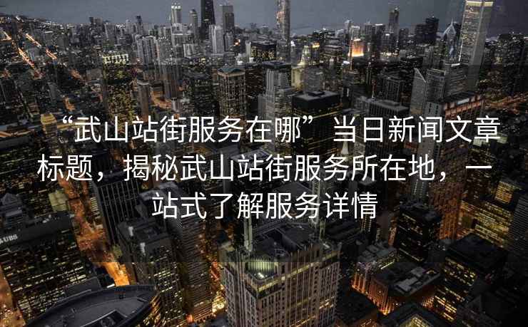 “武山站街服務(wù)在哪”當日新聞文章標題，揭秘武山站街服務(wù)所在地，一站式了解服務(wù)詳情