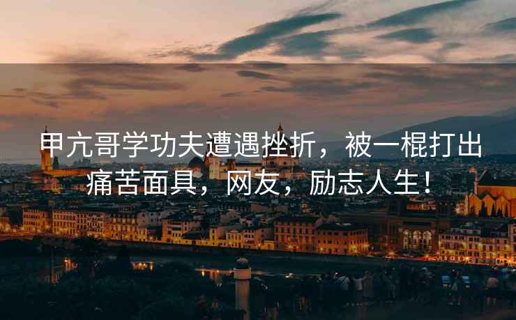甲亢哥學(xué)功夫遭遇挫折，被一棍打出痛苦面具，網(wǎng)友，勵志人生！