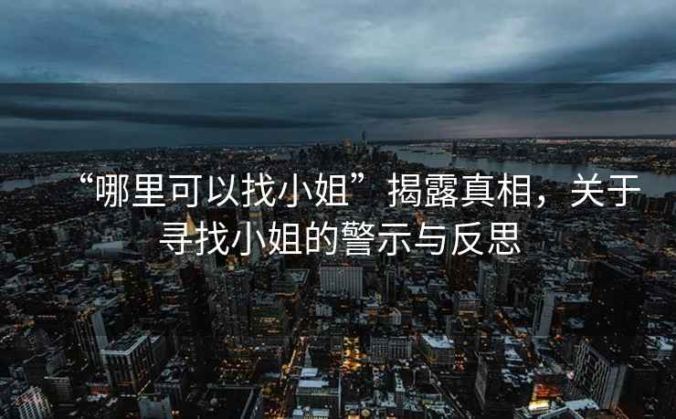 “哪里可以找小姐”揭露真相，關(guān)于尋找小姐的警示與反思
