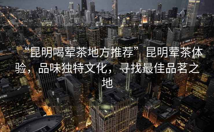 “昆明喝葷茶地方推薦”昆明葷茶體驗，品味獨特文化，尋找最佳品茗之地