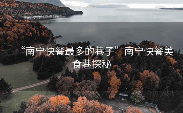 “南寧快餐最多的巷子”南寧快餐美食巷探秘