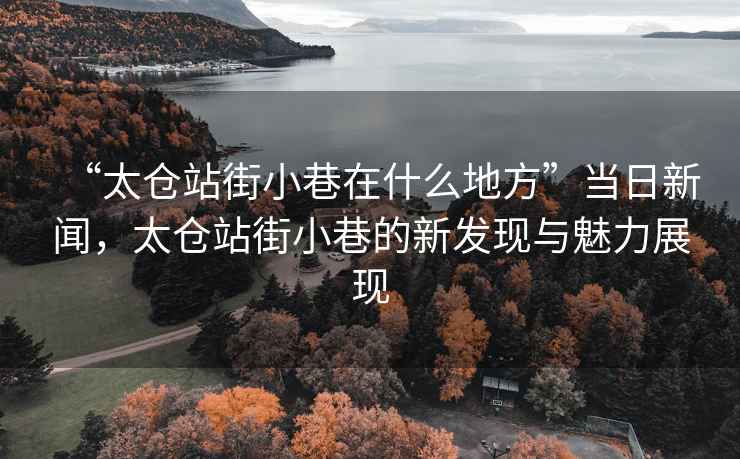 “太倉站街小巷在什么地方”當日新聞，太倉站街小巷的新發(fā)現與魅力展現