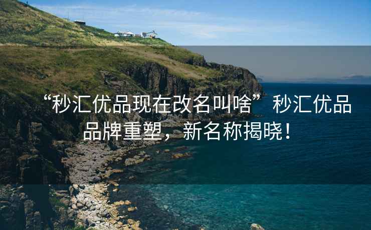 “秒匯優(yōu)品現在改名叫啥”秒匯優(yōu)品品牌重塑，新名稱(chēng)揭曉！