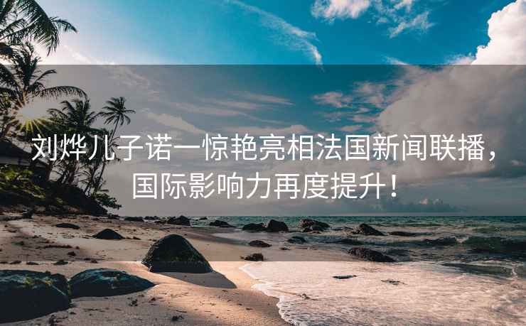 劉燁兒子諾一驚艷亮相法國新聞聯(lián)播，國際影響力再度提升！