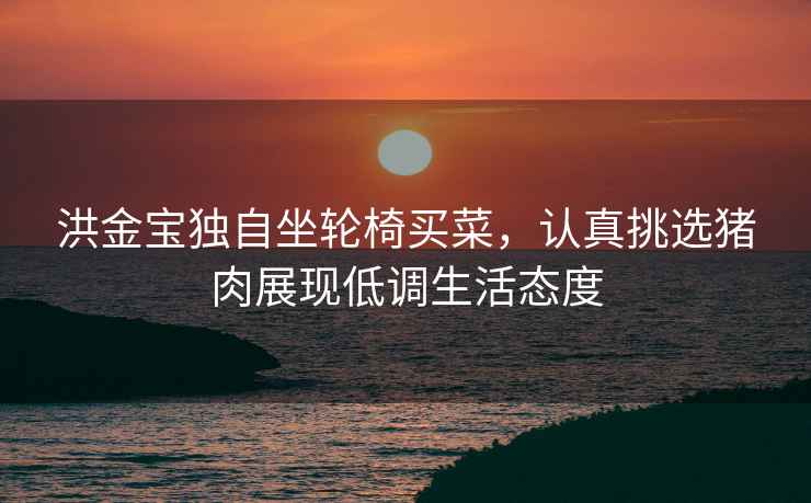 洪金寶獨自坐輪椅買(mǎi)菜，認真挑選豬肉展現低調生活態(tài)度