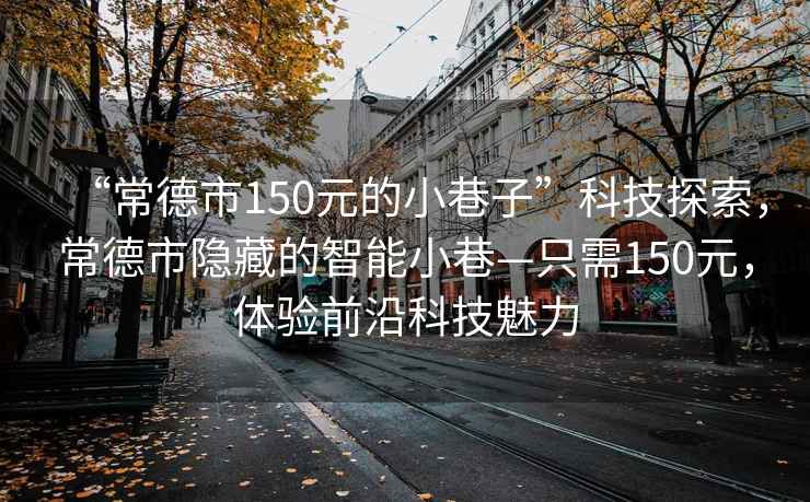 “常德市150元的小巷子”科技探索，常德市隱藏的智能小巷—只需150元，體驗前沿科技魅力