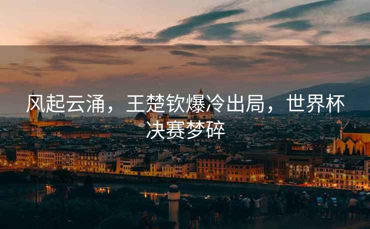 風(fēng)起云涌，王楚欽爆冷出局，世界杯決賽夢(mèng)碎