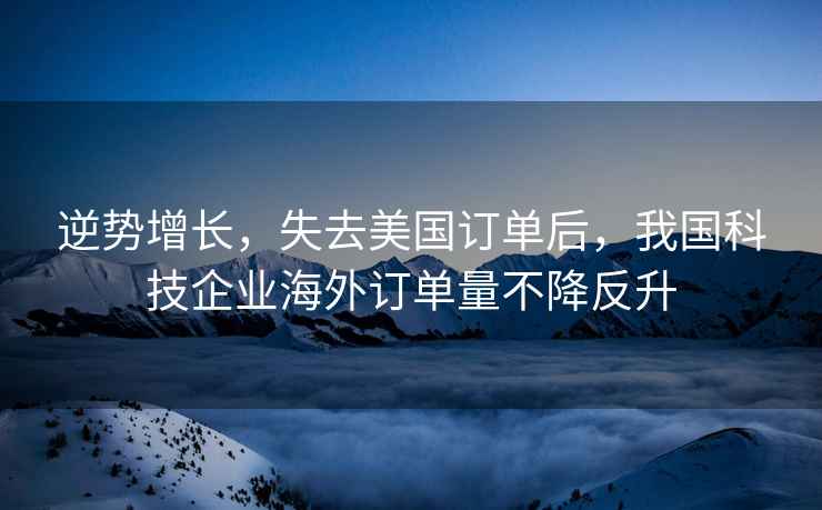 逆勢增長(cháng)，失去美國訂單后，我國科技企業(yè)海外訂單量不降反升