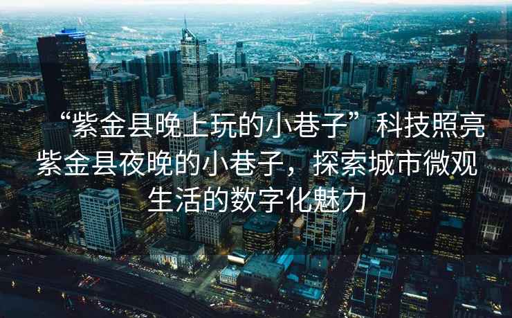 “紫金縣晚上玩的小巷子”科技照亮紫金縣夜晚的小巷子，探索城市微觀(guān)生活的數字化魅力
