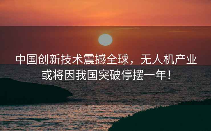 中國創(chuàng  )新技術(shù)震撼全球，無(wú)人機產(chǎn)業(yè)或將因我國突破停擺一年！
