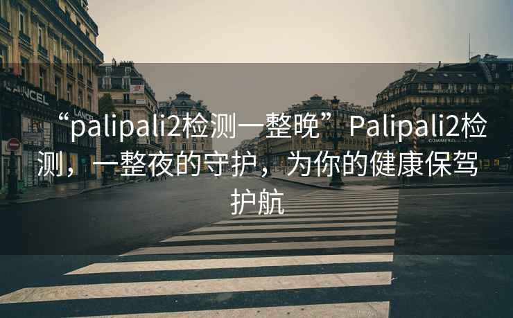 “palipali2檢測一整晚”P(pán)alipali2檢測，一整夜的守護，為你的健康保駕護航