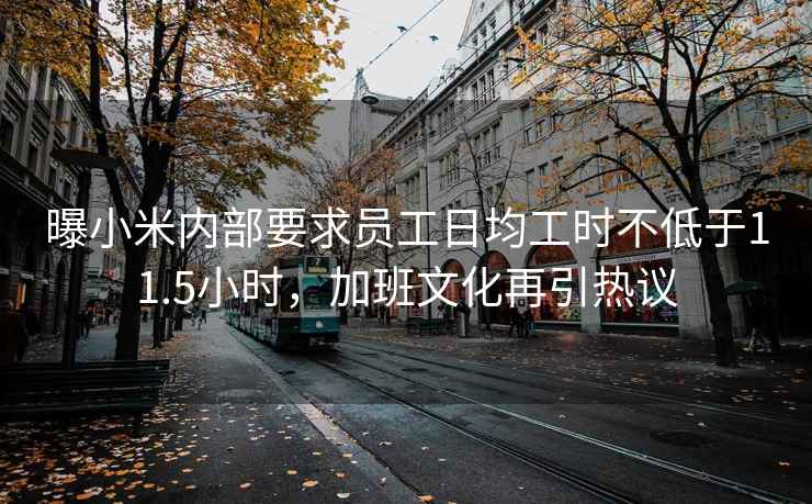 曝小米內部要求員工日均工時(shí)不低于11.5小時(shí)，加班文化再引熱議