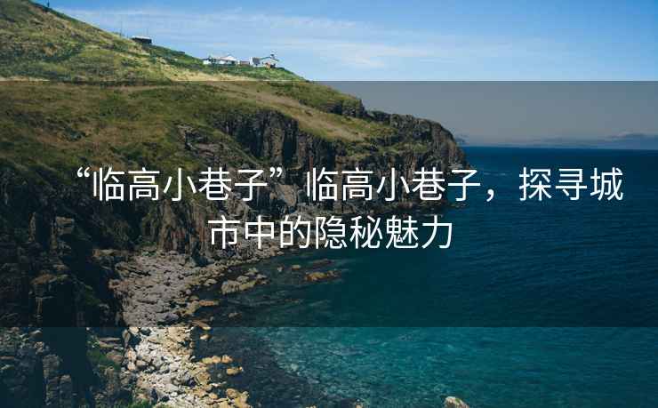 “臨高小巷子”臨高小巷子，探尋城市中的隱秘魅力