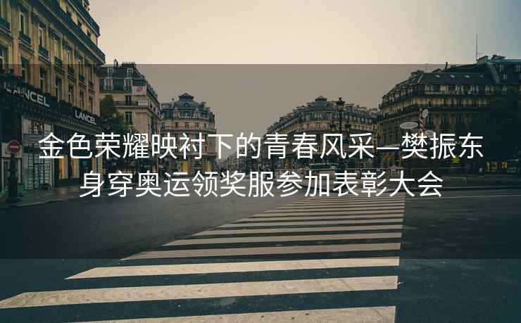 金色榮耀映襯下的青春風(fēng)采—樊振東身穿奧運領(lǐng)獎服參加表彰大會(huì )