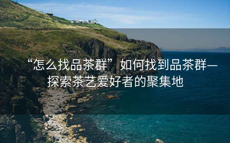 “怎么找品茶群”如何找到品茶群—探索茶藝愛(ài)好者的聚集地
