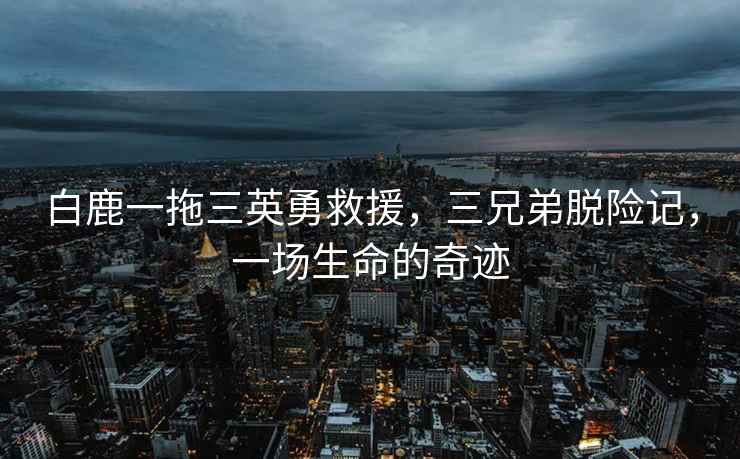 白鹿一拖三英勇救援，三兄弟脫險記，一場(chǎng)生命的奇跡