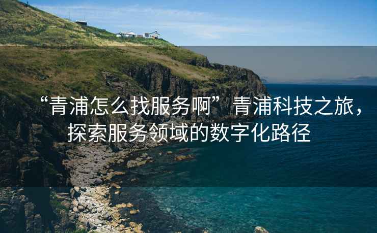 “青浦怎么找服務(wù)啊”青浦科技之旅，探索服務(wù)領(lǐng)域的數字化路徑