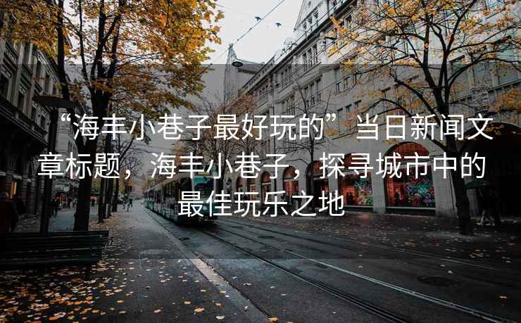 “海豐小巷子最好玩的”當日新聞文章標題，海豐小巷子，探尋城市中的最佳玩樂(lè )之地
