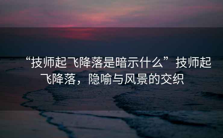 “技師起飛降落是暗示什么”技師起飛降落，隱喻與風(fēng)景的交織