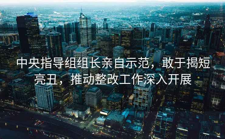 中央指導組組長(cháng)親自示范，敢于揭短亮丑，推動(dòng)整改工作深入開(kāi)展